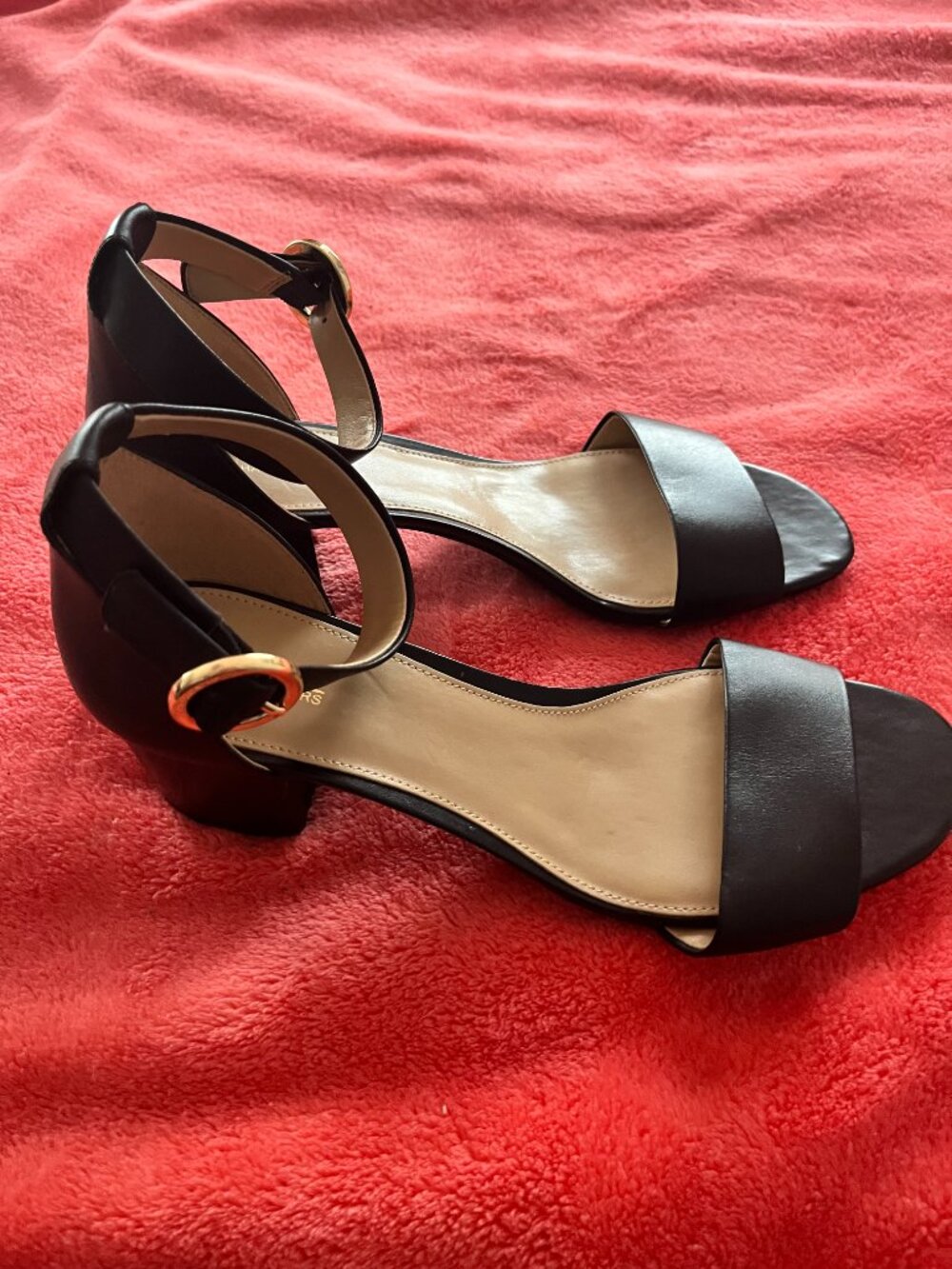 Michael Kors Black Leather Sandal